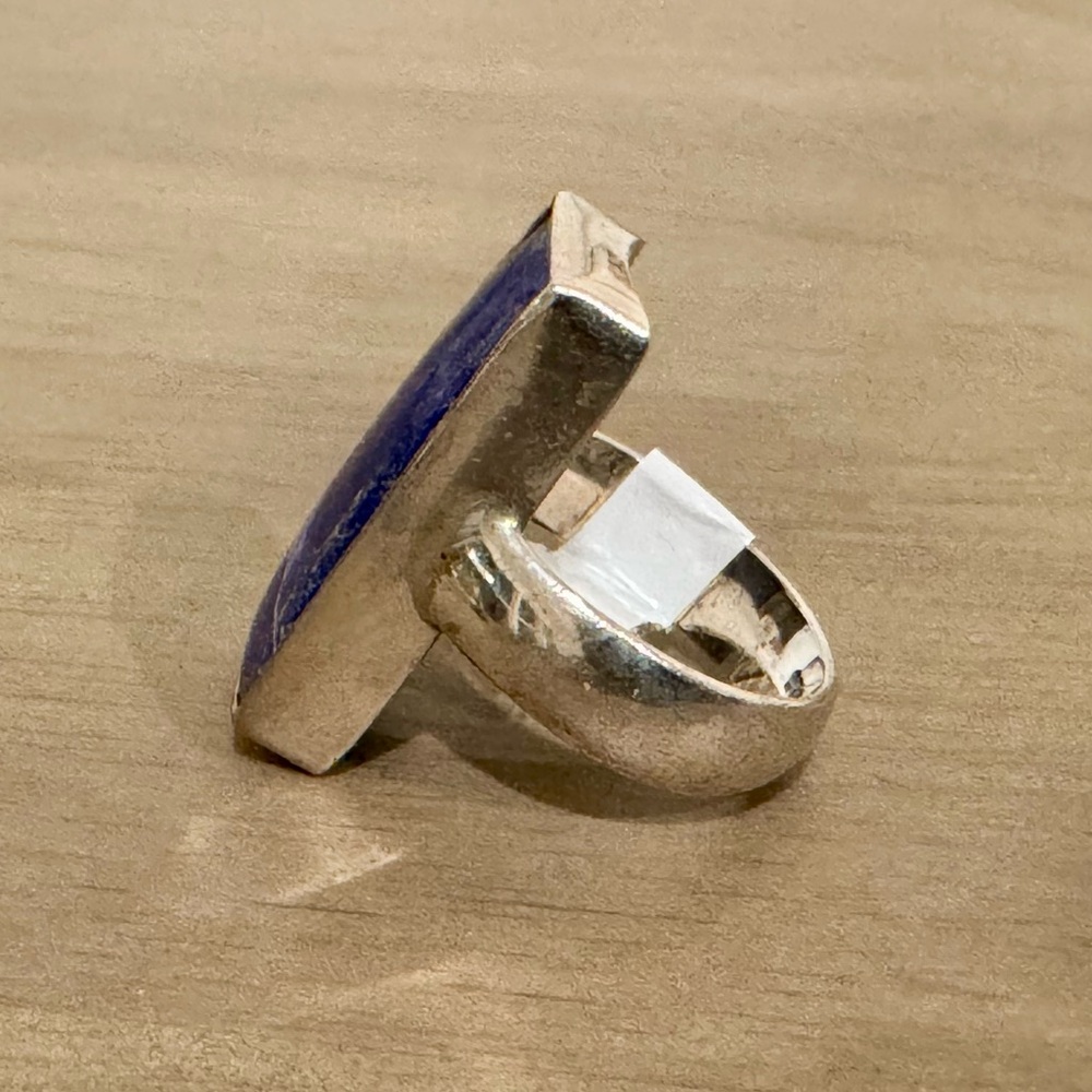 Rectangular Lapis Ring - image 5